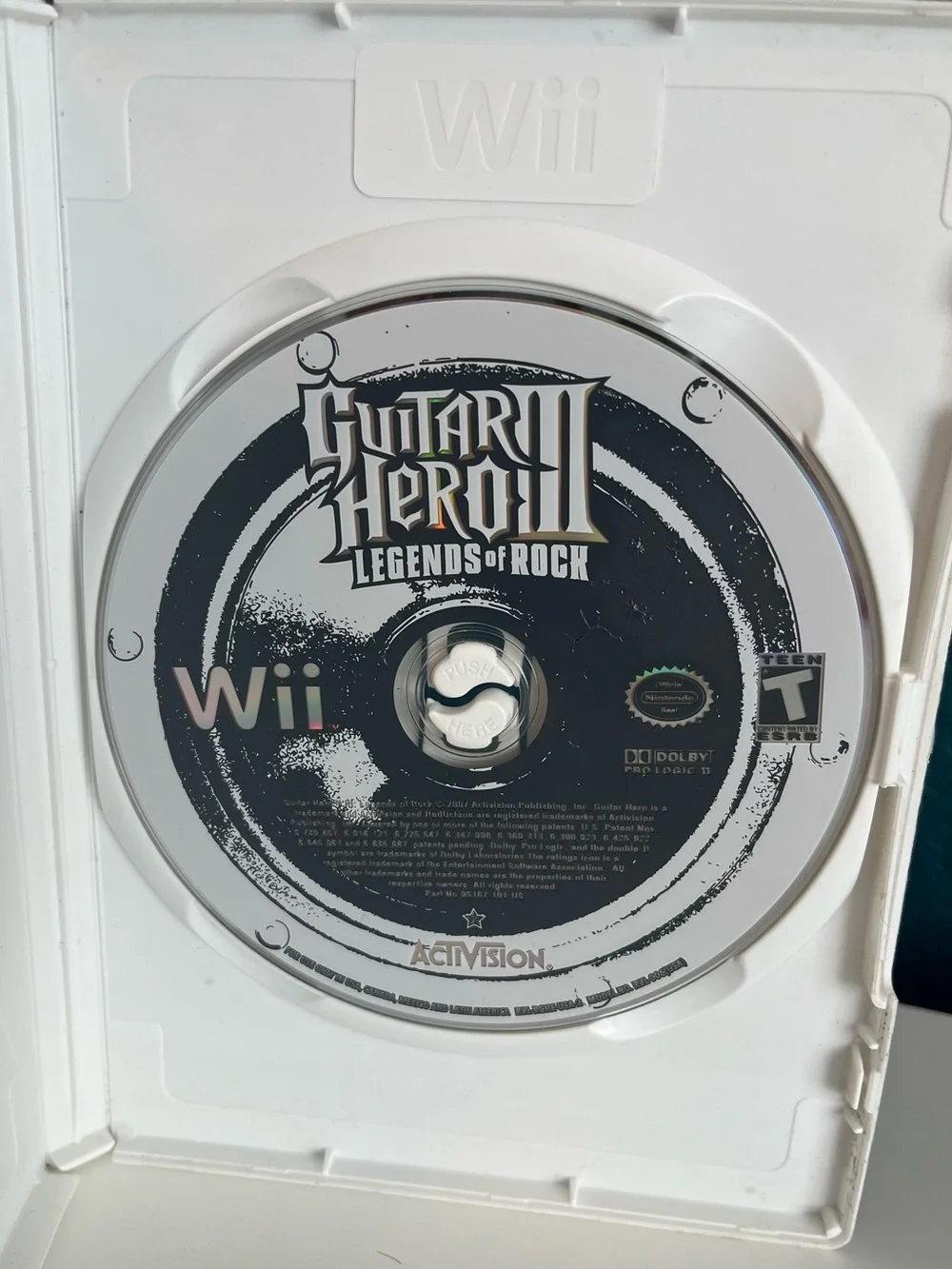Wii Guitar Hero Legends of Rock Game Disc Only